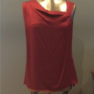 Elie Tahari Deep Red Silk Top